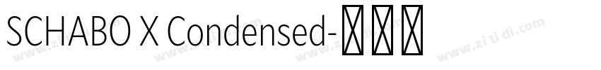 SCHABO X Condensed字体转换